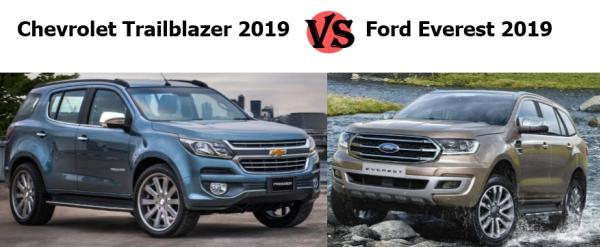 เปรียบเทียบ Chevrolet Trailblazer 2019 กับ Ford Everest 2019