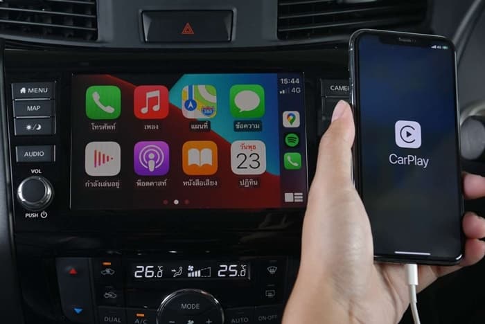 หน้าจอสัมผัส 8 นิ้ว รองรับ Apple Carplay/Android Auto