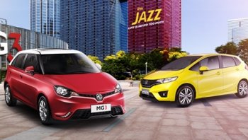 รีวิวรถแฮทช์แบ็คเครื่องยนต์ขนาด 1.5 MG3 vs. Honda Jazz เปรียบเทียบ MG3 กับ Honda Jazz