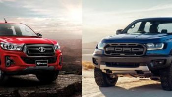 เปรียบเทียบสุดยอดรถกระบะ Ford Ranger Raptor 2018 vs. Toyota Hilux Revo Rocco 2018