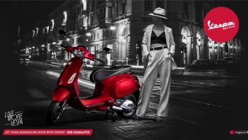 2020 Vespa Sprint 150 i-Get ABS เผยสีสันใหม่ Red Scarlatto