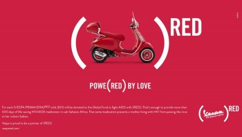 2020 VESPA PRIMAVERA RED ปล่อยกับแคมเปญพิเศษกับองค์กร (RED)