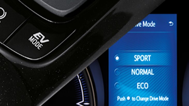 Toyota C-HR 2018 ได้รับการออกแบบอย่างประณีตด้วยสีภายในแบบทูโทน (สีดำและน้ำตาล) เสริมด้วยฟังก์ชั่นปรับโหมดการขับขี่ในแบบ Sport Mode , Normal Mode และ Eco Mode 