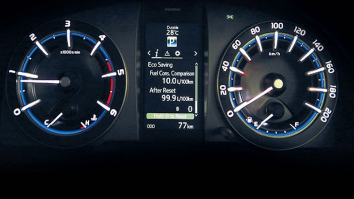 Toyota Innova Crysta ให้ผู้ขับขี่อ่านการตั้งค่าของระบบต่างๆภายในรถผ่านหน้าจอแสดงผลข้อมูลการขับขี่แบบ MID พร้อมมาตรวัดแบบ Optitron