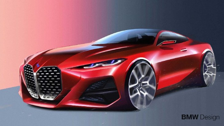 ร่างกราฟฟิคของ  BMW Concept 4  บ่องบอกถึงความสปอร์ตล้ำสมัย 